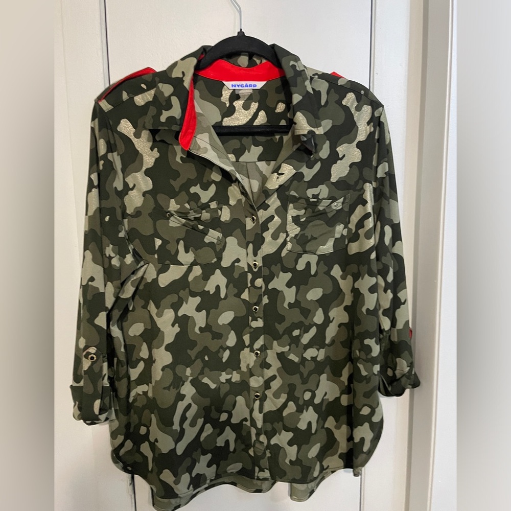 Nygard camouflage button-down.